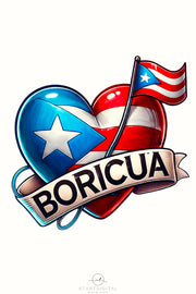 Puerto Rico Flag PNG | Boricua Printable Image for Latina T-Shirts, Sublimation, and Digital Download Designs