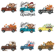 Seasonal Trucks Bundle Clipart: Fall, Christmas, Halloween, Spring, Summer Png Instant Download for Tshirt Designs