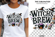 Witch's Brew PNG, Retro Designs for Shirts & Tumblers, Funny Halloween DTF PNG, Instant Download, Printable Halloween Quotes