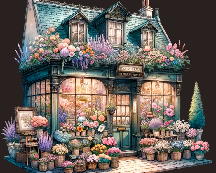 Floral Shop, Watercolor Flowers for Junk Journal