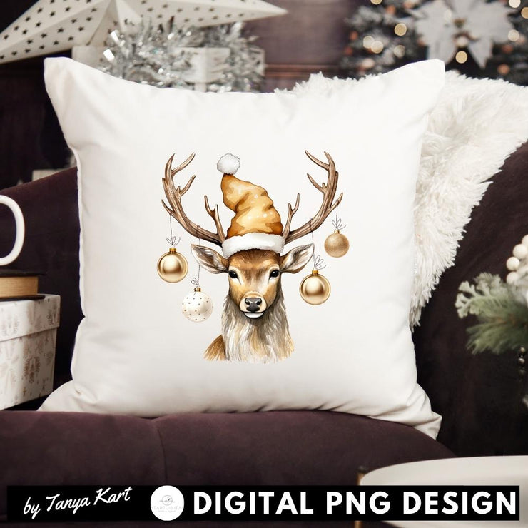 Christmas Deer Digital File for T-Shirt Design