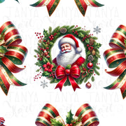 Preppy Coquette Christmas PNG | Red Green Bow Design for Holiday T-Shirts, Custom Sublimation & Transparent Art