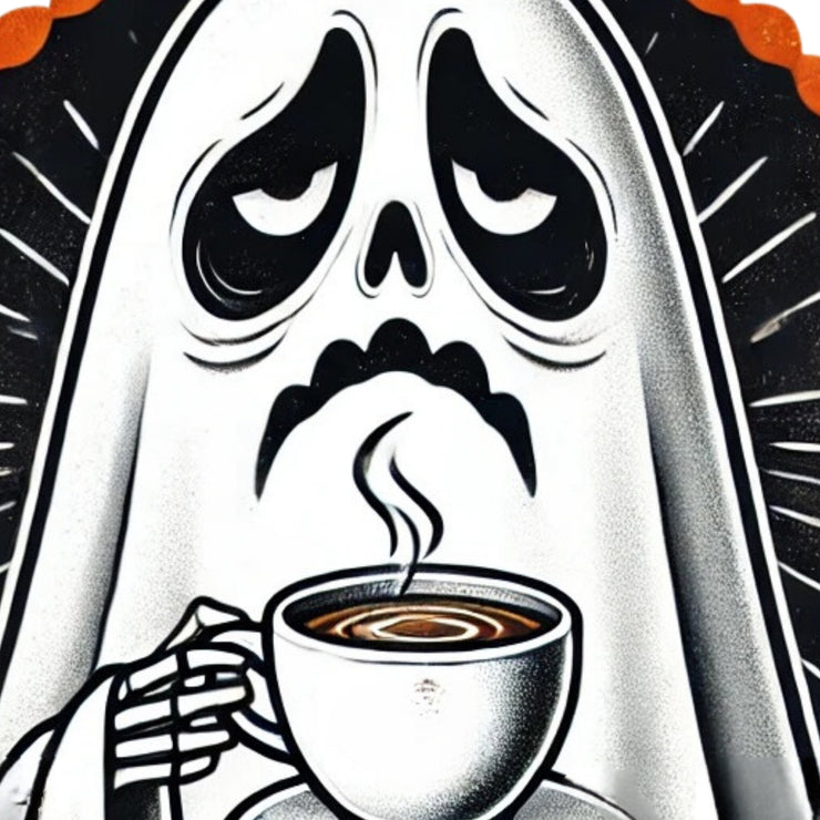 Llorona Before Coffee PNG, Mexican Halloween Ghost, Spooky Vibes, Coffee Ghost for Sublimation Designs, Conchas