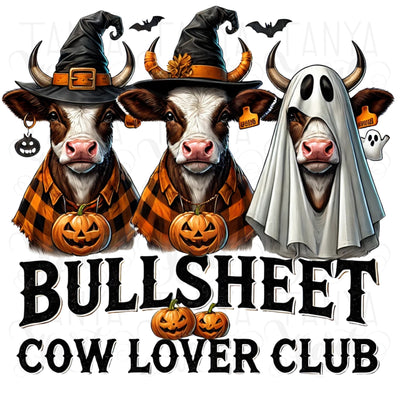 Bullsheet Png, Funny Halloween Cow, Highland Cow Pumpkin & Heifer Sublimation Design, Western Bullsheet Shirt for Spooky Season