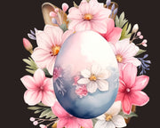 Watercolor Painted Easter Eggs Clipart
