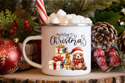 Christmas Scene Bear with Gifts Sublimation PNG Designs