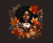 Autumn Black Woman Reading Clip Art Bundle, Pumpkin Decor & Bookish Sticker, Instant Download for Planner Sticker, Scrapbooking, Home Decor