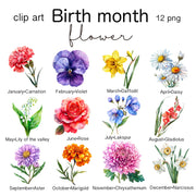 Birth Flower Clipart