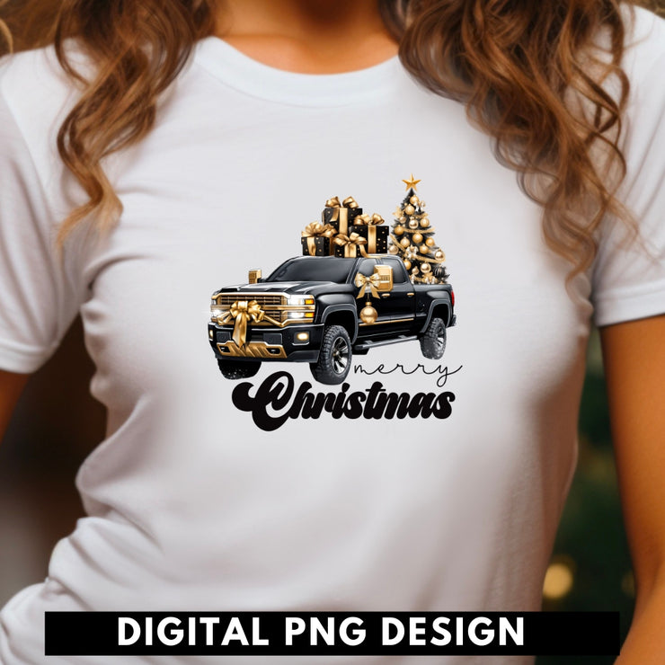 Merry Christmas Truck Sublimation Download