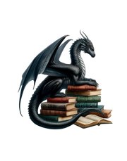 Dragon Reading Book PNG Digital Download