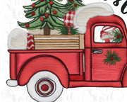 Merry Christmas Red Truck Png Sublimation Digital Download