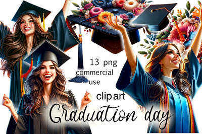College Graduate Clipart - Instant Download Teacher Clip Art