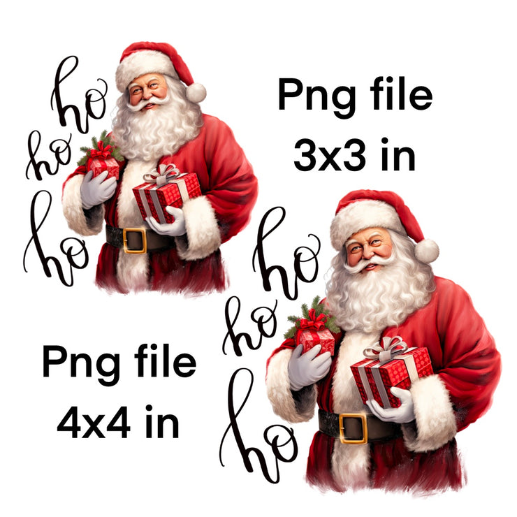 Ho Ho Ho Santa Claus PNG Sublimation Designs