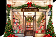 Christmas Bookstore - Book Illustration