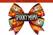 Spooky Mama, Retro Halloween Sublimation PNG Designs, Fall Aesthetic, Thanksgiving, Autumn Sublimation, Coquette Fall, DTF PNG Designs