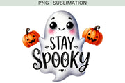 Stay Spooky, Retro Spooky Ghost PNG Design, Digital File Download, Retro Halloween Shirt Design, Halloween Sweatshirt Digital Download