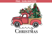 Merry Christmas Red Truck Png Instant Download