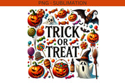 Trick or Treat, Funny Halloween PNG Digital Downloads for Tshirt Designs, Crafting Projects, Halloween Quote, Digital Print, Sublimation