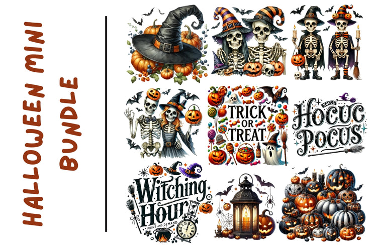 Halloween Design Bundle for Sublimation Prints & T-Shirt