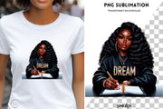 Black Business Woman PNG Images for Wall Art & Shirt Design