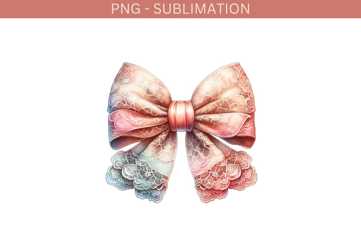 Lace Bow Sublimation Print, Coquette Aesthetic PNG