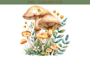 Mushrooms Sublimation PNG, Crafting File for Card Making & DIY Projects, Magical Mushrooms, Transparent Design, Digital Download for T-Shirt