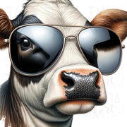 Cow in Glasses | Farm Animals PNG | Country