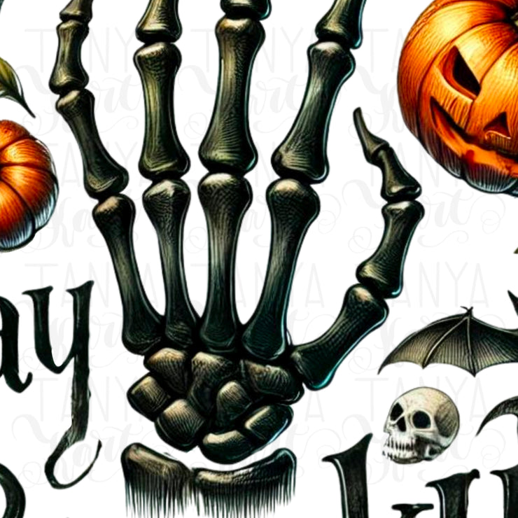 Stay Spooky PNG, Skeleton Hands, Transparent Designs, Halloween Tshirt Designs