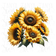 Summer Sunflower Sublimation Design, Printable Art