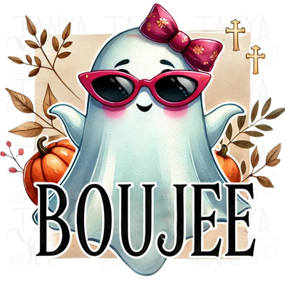 Boujee Png, Halloween Sublimation Digital Download, Retro Ghost PNG Digital Print for Trendy Halloween Designs, Funny Quote, Boo Png