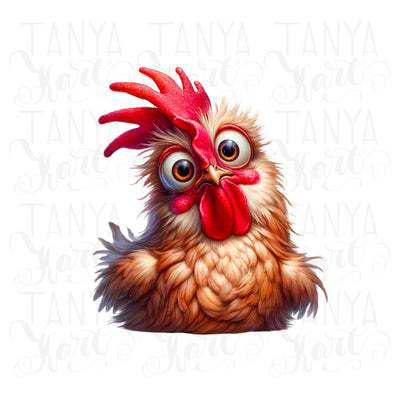 Cute Chicken PNG Digital Downloads for Crafters & T-shirt Designers, Farm Life, Funny Chicken, Digital Print, Sublimation Transparent