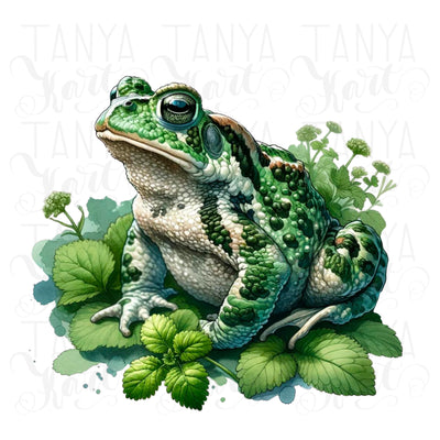 Frog PNG Digital Print for Crafting and Card Making, Toad Sublimation Designs for T-Shirt Making and Wall Art, Transparent Digital Downloads