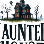 Haunted House Transparent Halloween PNG File, Haunted Mansion, Horror Design, Tshirt Sublimation, DTF PNG Designs for Halloween