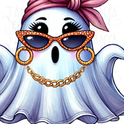 Boo Jee Ghost for Planner Stickers, Cute Halloween Design, Instant Download, Retro Halloween Shirt PNG, Funny Ghost, Pink Ghost Sublimation