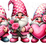 Gnome Sublimation Designs, Valentine Gnome Printable Art