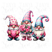 Gnome Sublimation Png, Printable Valentine Graphics