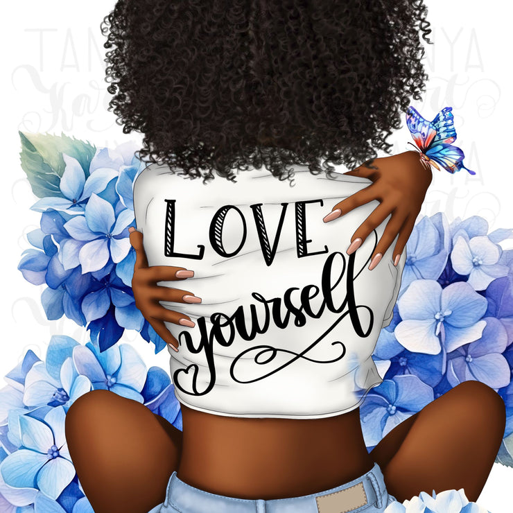 Self Care and Love Yourself Printable Sticker for Women Sublimation