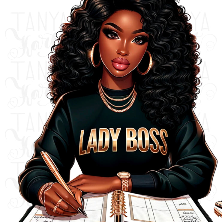 Boss Lady, Birthday Queen, Sublimation Design