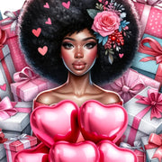 Black Girl Magic Retro Valentines Day Art