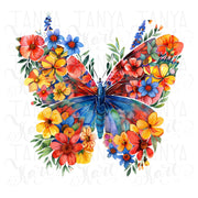 Digital Butterfly Sublimation Designs for Shirts and Mugs, Instant Download PNG