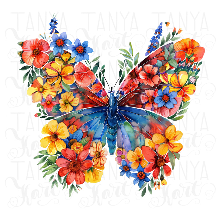 Digital Butterfly Sublimation Designs for Shirts and Mugs, Instant Download PNG