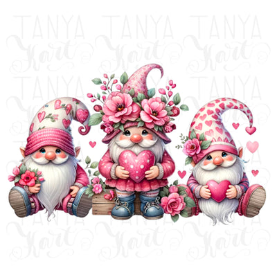 Valentine Gnome Png - Digital Download - Valentines Card