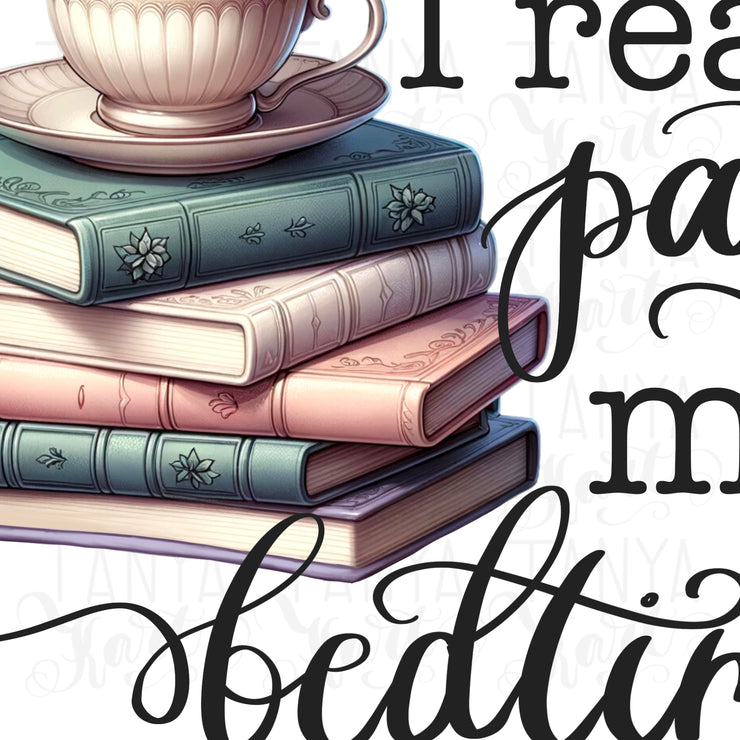 I Read Past My Bedtime, Bookish Decor, Digital Download