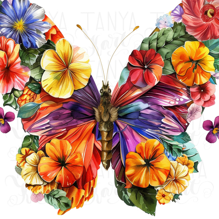Butterfly PNG Digital File, Instant Download Sublimation Prints