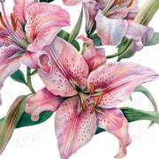 Lily PNG Digital Image, Flower Graphics & Downloadable Print