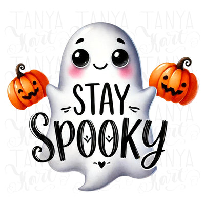 Stay Spooky, Retro Spooky Ghost PNG Design, Digital File Download, Retro Halloween Shirt Design, Halloween Sweatshirt Digital Download