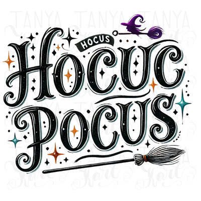 Hocus Pocus, Retro Halloween PNG Design for Diy T-Shirts, Cards, Funny Halloween Sublimation PNG for DTF Designs, Crafting, Halloween Shirt