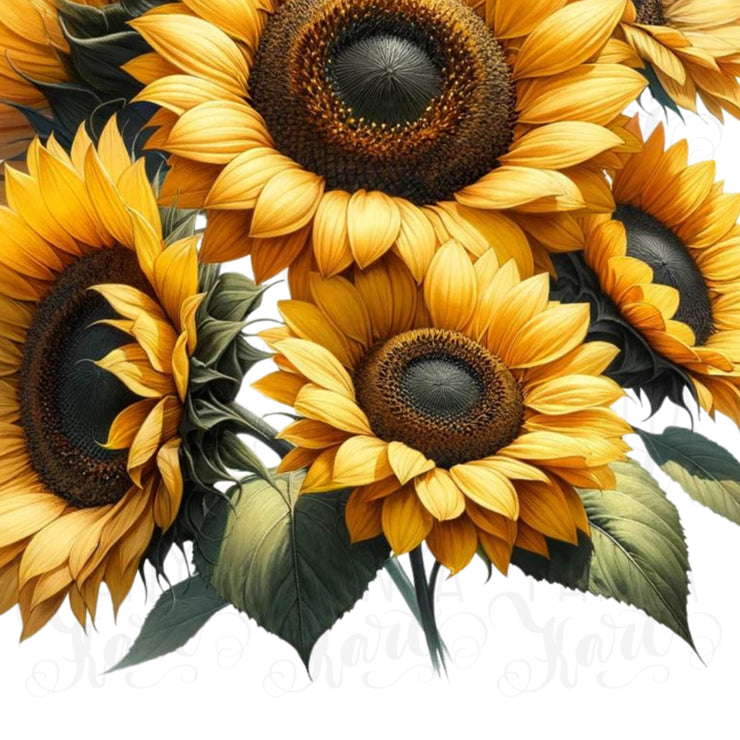 Summer Sunflower Sublimation Design, Printable Art