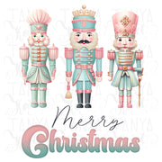 Blue Christmas Nutcracker PNG, Pastel Winter Graphics for T-Shirts, Mugs, Pillows