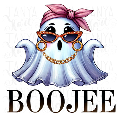 Boo Jee Ghost for Planner Stickers, Cute Halloween Design, Instant Download, Retro Halloween Shirt PNG, Funny Ghost, Pink Ghost Sublimation